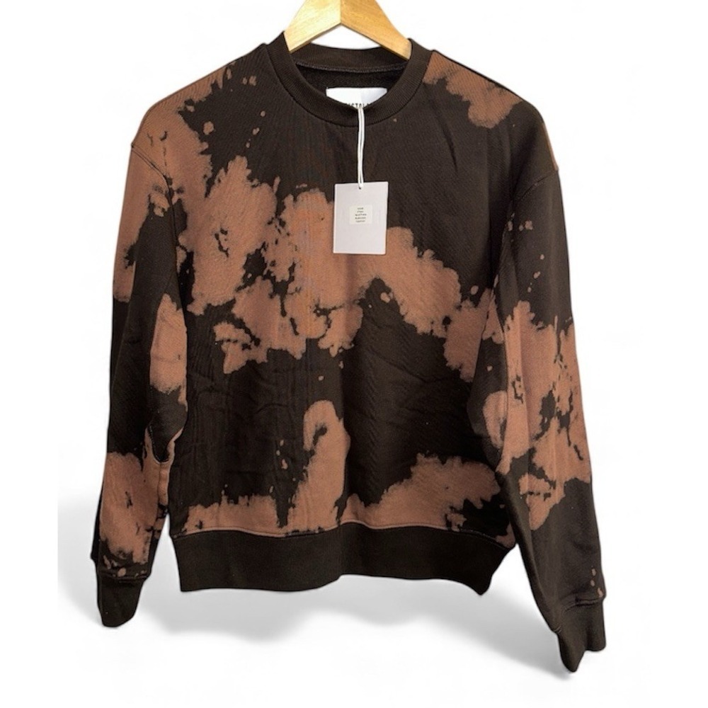 Pistola Tierra Tie Dye Pullover Sweatshirt Sz XS Brown Bleached NWT $138 Retail
